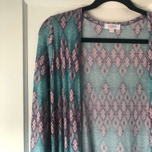 S Lularoe Sarah long sweater cardigan EUC